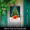 G128 Combo Pack Garden Flag Hanger 14IN & Garden Flag Merry Christmas Tree with Gifts 12x18IN Printed 150D Polyester